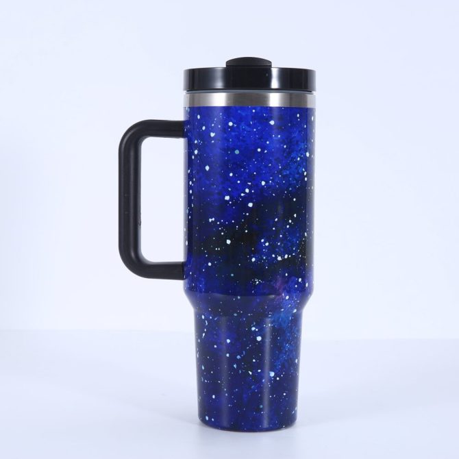 Galaxy Sky Custom Stanley Quencher 40Oz Stainless Steel Tumbler With Handle