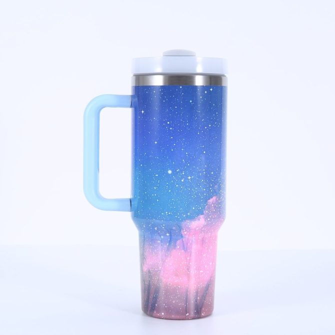 Galaxy Sky Custom Stanley Quencher 40Oz Stainless Steel Tumbler With Handle