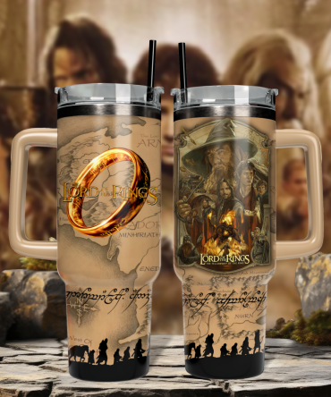 Gandalf The Lord Of The Rings Movies Custom Stanley Quencher 40Oz Stainless Steel Tumbler With Handle