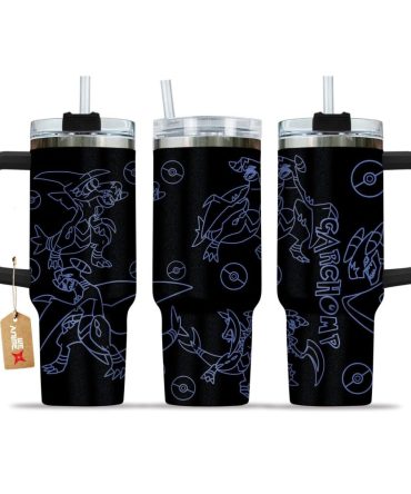 Garchomp Pokemon Anime Custom Stanley Quencher 40Oz Stainless Steel Tumbler