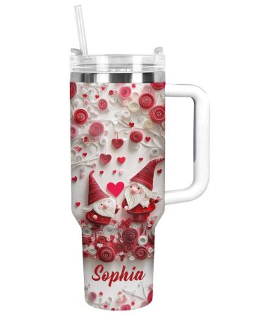 Garden Gnome Custom Stanley Quencher 40Oz Stainless Steel Tumbler With Handle