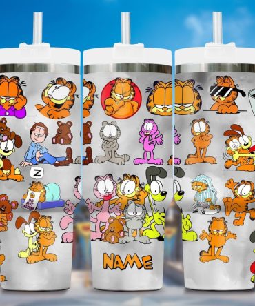 Garfield Cartoon Custom Stanley Quencher 40Oz Stainless Steel Tumbler