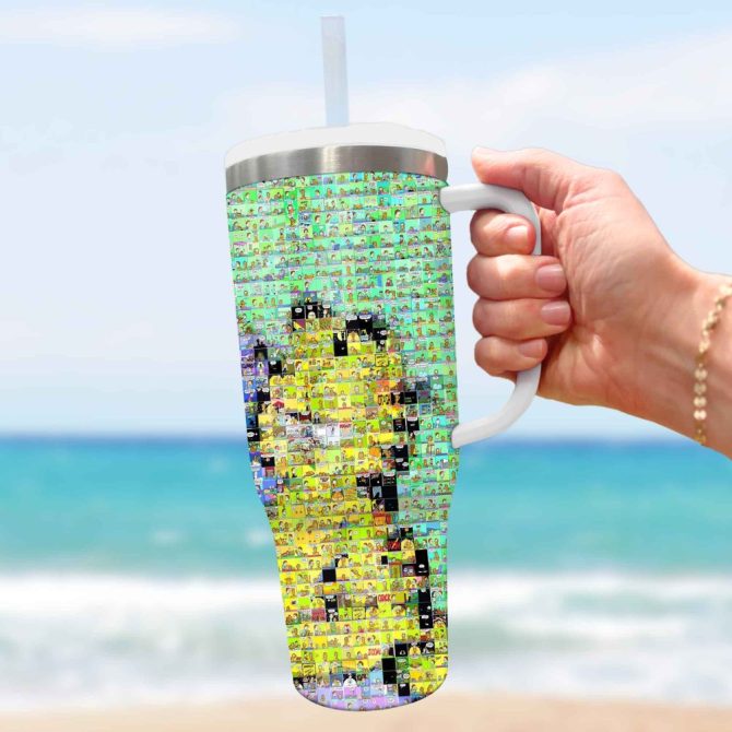 Garfield Cartoon Custom Stanley Quencher 40Oz Stainless Steel Tumbler With Handle - Image 3