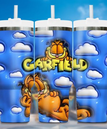 Garfield Cartoon Custom Stanley Quencher 40Oz Stainless Steel Tumbler With Handle