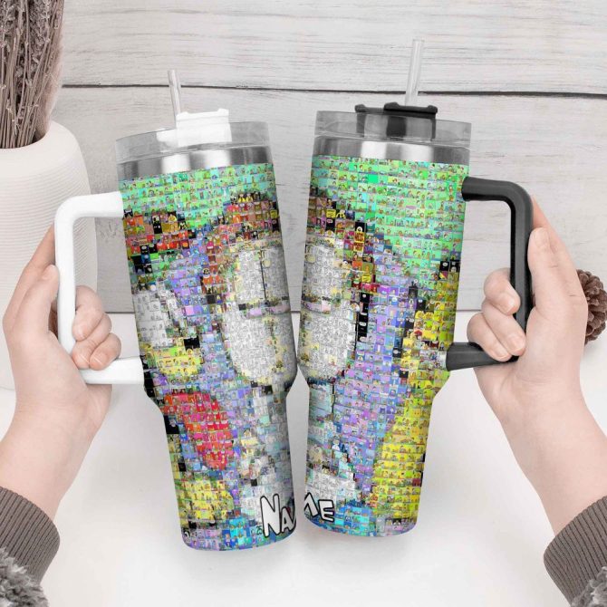 Garfield Cartoon Custom Stanley Quencher 40Oz Stainless Steel Tumbler With Handle - Image 5
