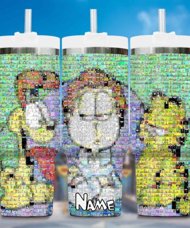 Garfield Cartoon Custom Stanley Quencher 40Oz Stainless Steel Tumbler With Handle