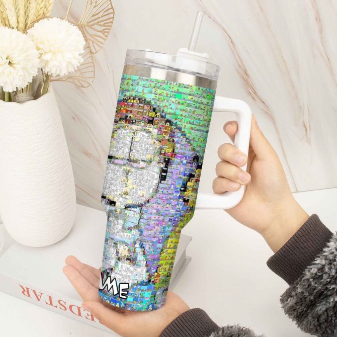 Garfield Cartoon Custom Stanley Quencher 40Oz Stainless Steel Tumbler With Handle - Image 2