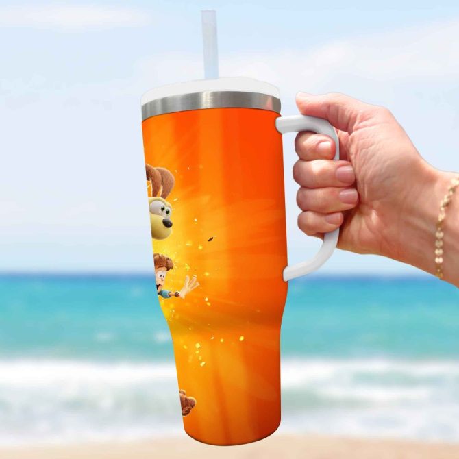 Garfield Cartoon Custom Stanley Quencher 40Oz Stainless Steel Tumbler With Handle - Image 3
