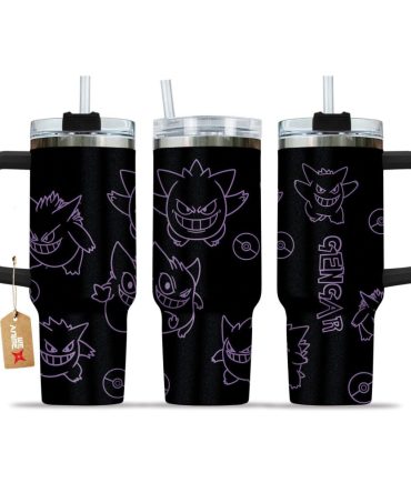 Gengar Pokemon Anime Custom Stanley Quencher 40Oz Stainless Steel Tumbler