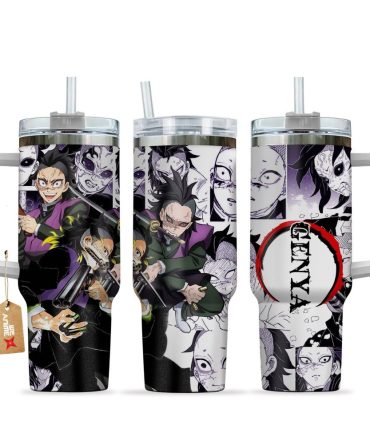 Genya Shinazugawa Demon Slayer Anime Custom Stanley Quencher 40Oz Stainless Steel Tumbler