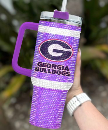 Georgia Bulldogs Ncaa Custom Stanley Quencher 40Oz Stainless Steel Tumbler With Handle