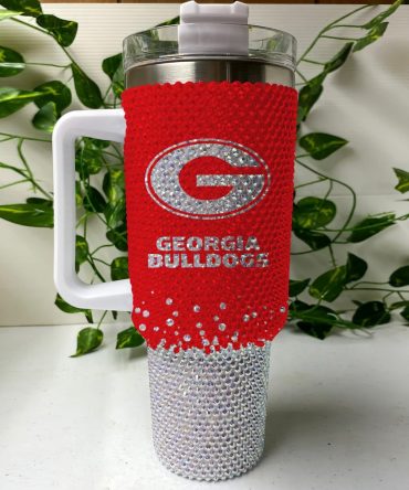 Georgia Bulldogs Ncaa Custom Stanley Quencher 40Oz Stainless Steel Tumbler With Handle