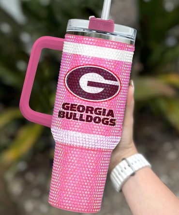 Georgia Bulldogs Ncaa Custom Stanley Quencher 40Oz Stainless Steel Tumbler With Handle
