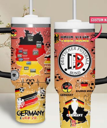 Germany Euro 2024 Sport Custom Stanley Quencher 40Oz Stainless Steel Tumbler