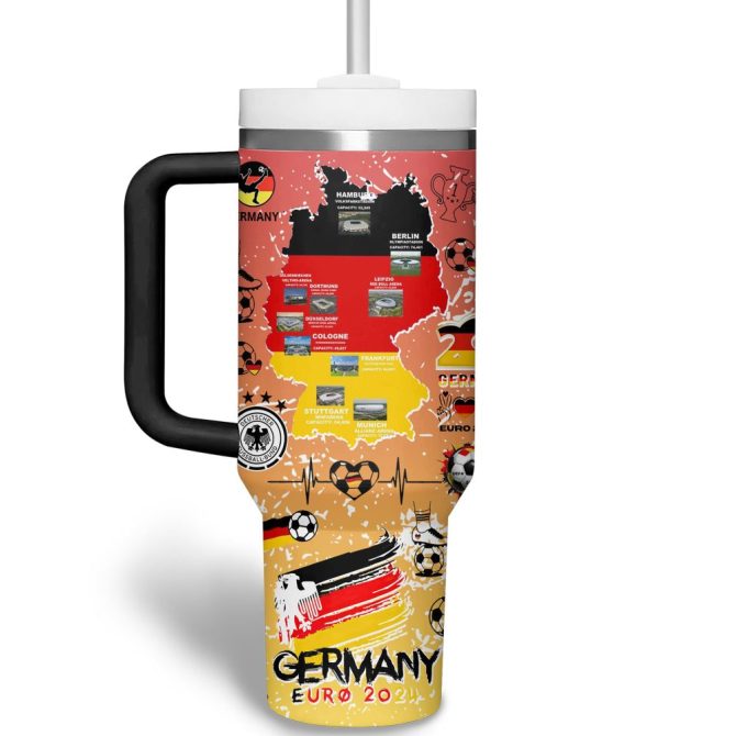 Germany Euro 2024 Sport Custom Stanley Quencher 40Oz Stainless Steel Tumbler - Image 2