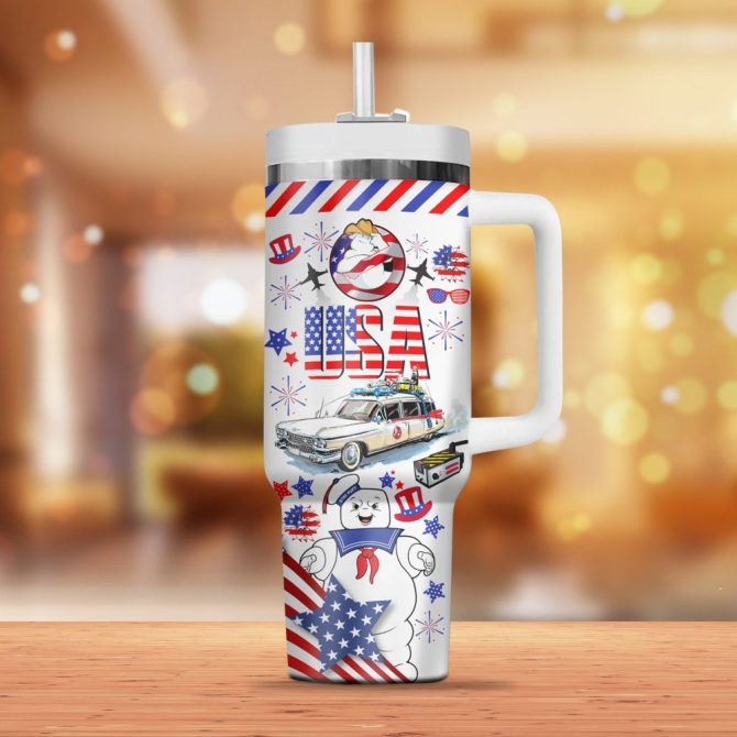 Ghostbusters Movies Custom Stanley Quencher 40Oz Stainless Steel Tumbler - Image 3
