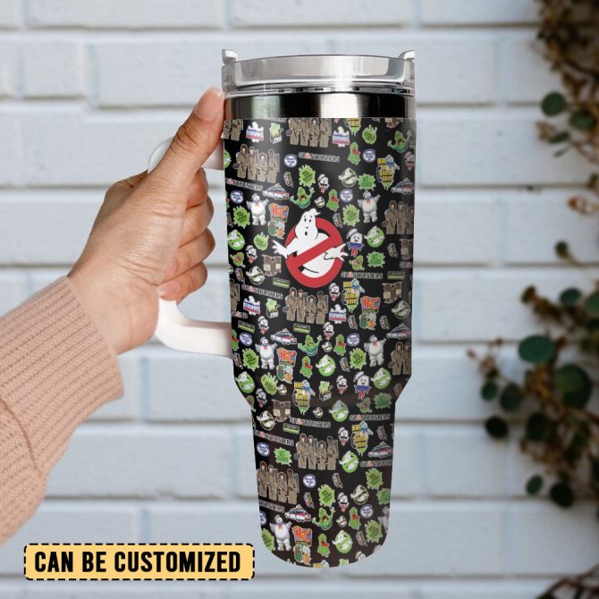 Ghostbusters Movies Custom Stanley Quencher 40Oz Stainless Steel Tumbler With Handle - Image 3