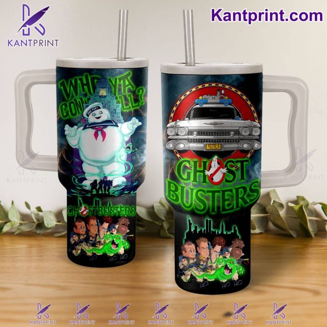Ghostbusters Movies Custom Stanley Quencher 40Oz Stainless Steel Tumbler With Handle