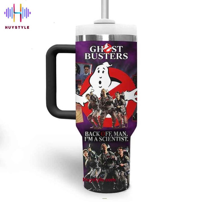 Ghostbusters Movies Custom Stanley Quencher 40Oz Stainless Steel Tumbler With Handle - Image 3