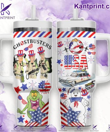 Ghostbusters Movies Custom Stanley Quencher 40Oz Stainless Steel Tumbler With Handle