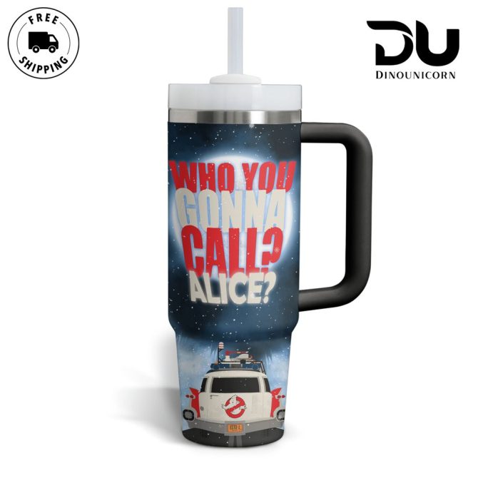 Ghostbusters Movies Custom Stanley Quencher 40Oz Stainless Steel Tumbler With Handle - Image 3