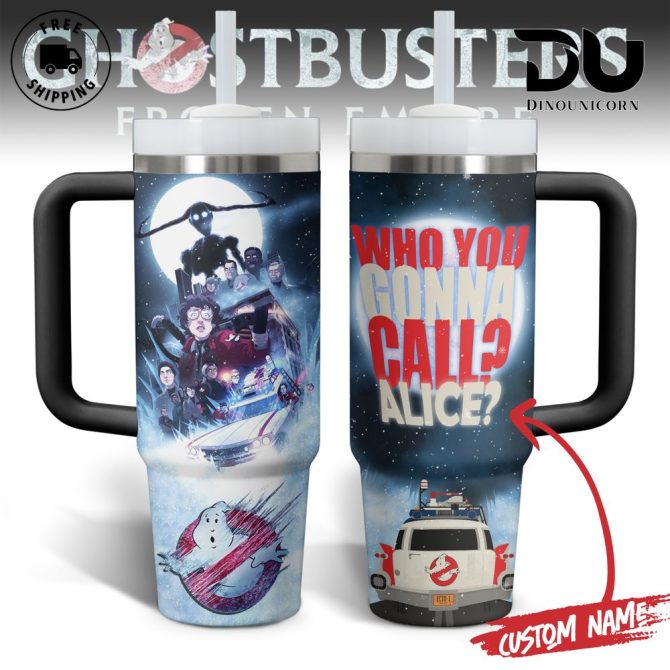 Ghostbusters Movies Custom Stanley Quencher 40Oz Stainless Steel Tumbler With Handle