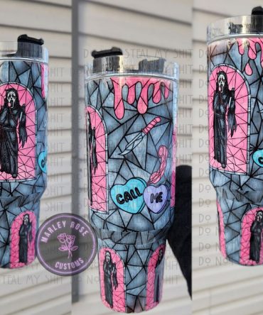 Ghostface Movies Custom Stanley Quencher 40Oz Stainless Steel Tumbler