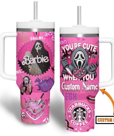 Ghostface Scream Movies Custom Stanley Quencher 40Oz Stainless Steel Tumbler With Handle