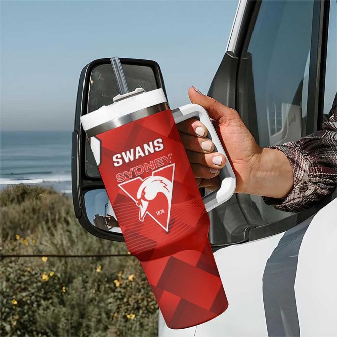 Giants And Swans Football Dynamic Style Custom Stanley Quencher 40Oz Stainless Steel Tumbler With Handle - Image 7