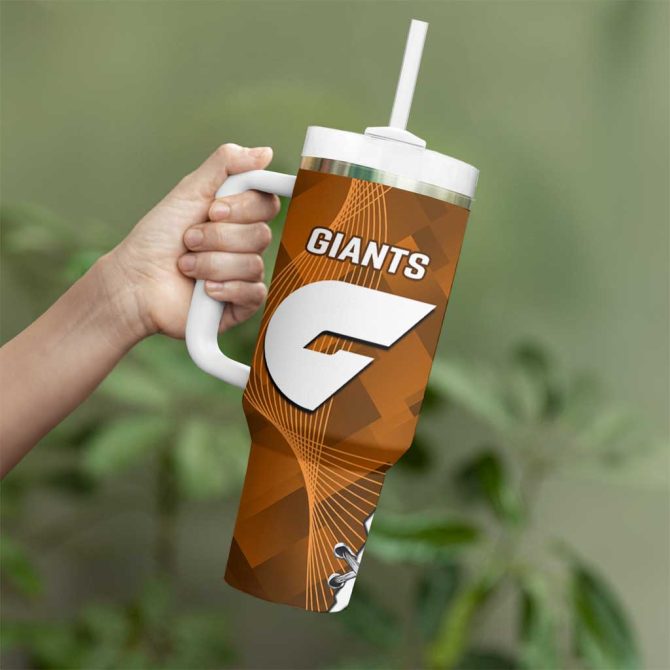 Giants And Swans Football Dynamic Style Custom Stanley Quencher 40Oz Stainless Steel Tumbler With Handle - Image 4
