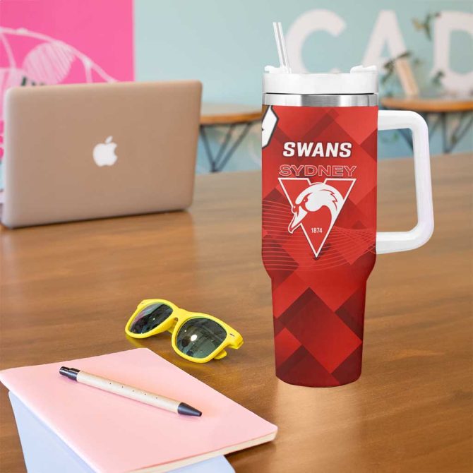 Giants And Swans Football Dynamic Style Custom Stanley Quencher 40Oz Stainless Steel Tumbler With Handle - Image 5