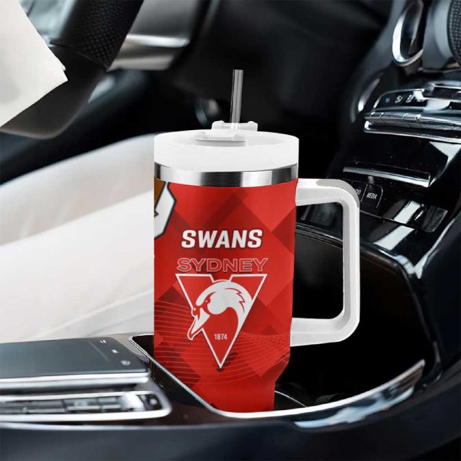 Giants And Swans Football Dynamic Style Custom Stanley Quencher 40Oz Stainless Steel Tumbler With Handle - Image 8