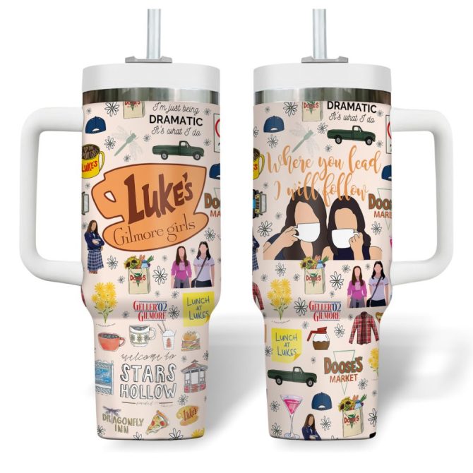 Gilmore Girls Tv Series Custom Stanley Quencher 40Oz Stainless Steel Tumbler - Image 2