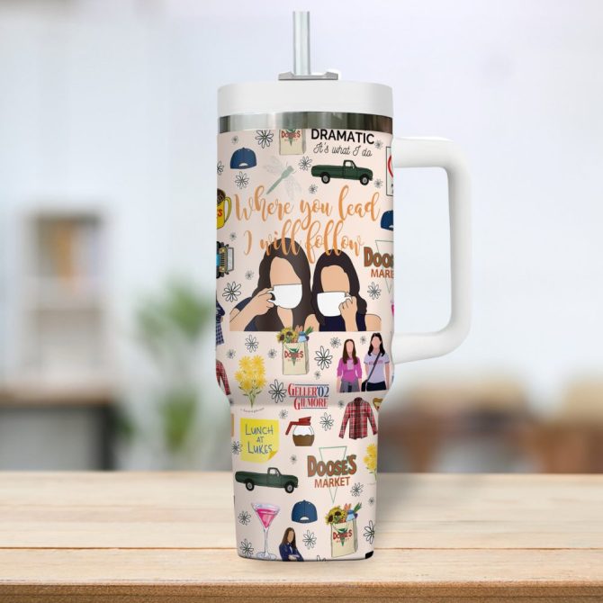 Gilmore Girls Tv Series Custom Stanley Quencher 40Oz Stainless Steel Tumbler - Image 3