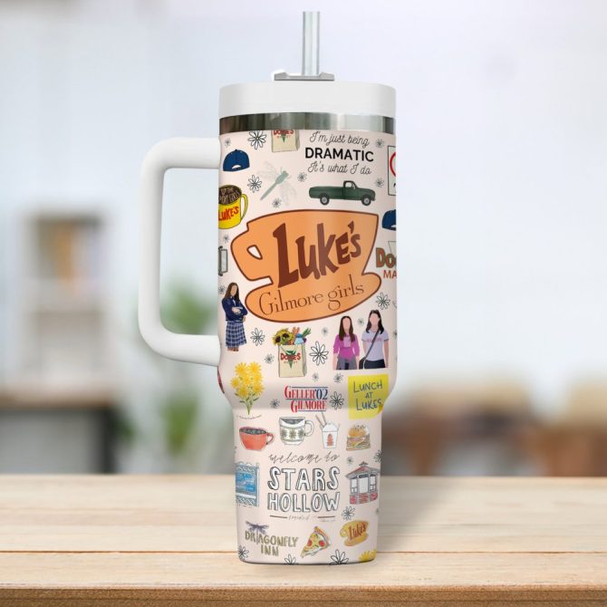 Gilmore Girls Tv Series Custom Stanley Quencher 40Oz Stainless Steel Tumbler - Image 4