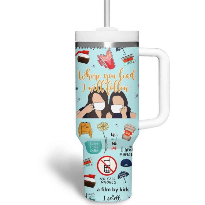 Gilmore Girls Tv Series Custom Stanley Quencher 40Oz Stainless Steel Tumbler With Handle - Image 5