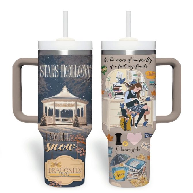 Gilmore Girls Tv Series Custom Stanley Quencher 40Oz Stainless Steel Tumbler With Handle - Image 2