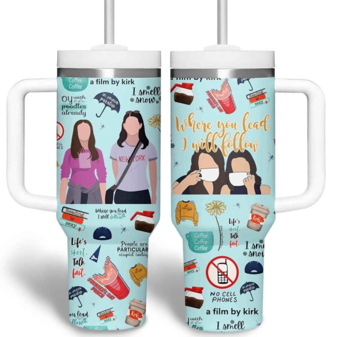 Gilmore Girls Tv Series Custom Stanley Quencher 40Oz Stainless Steel Tumbler With Handle - Image 2