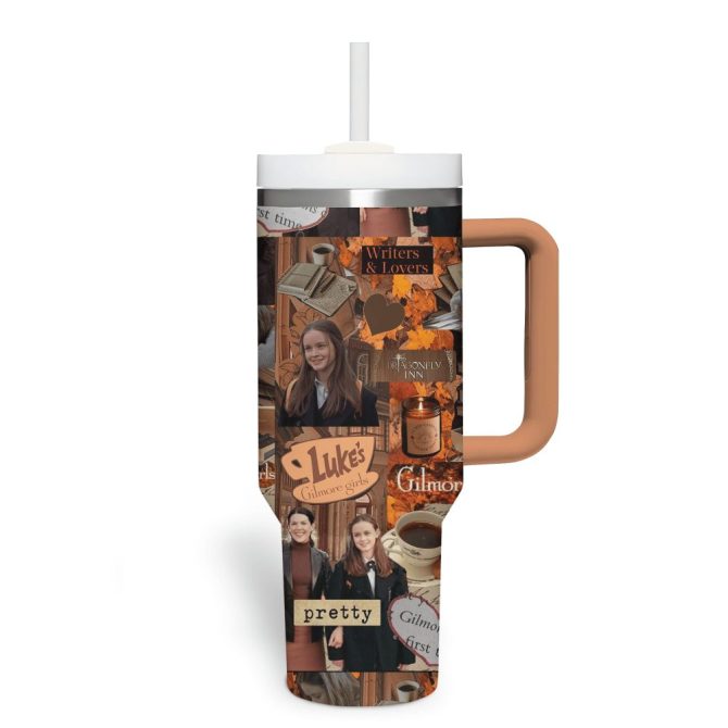 Gilmore Girls Tv Series Custom Stanley Quencher 40Oz Stainless Steel Tumbler With Handle - Image 3
