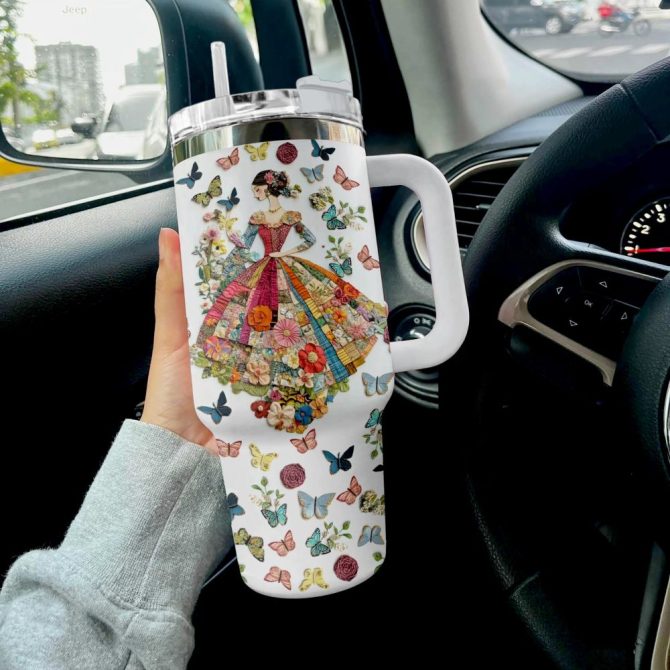 Girl And Secret Garden Custom Stanley Quencher 40Oz Stainless Steel Tumbler With Handle - Image 4