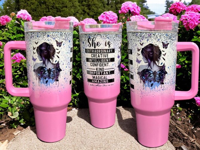 Girl Custom Stanley Quencher 40Oz Stainless Steel Tumbler