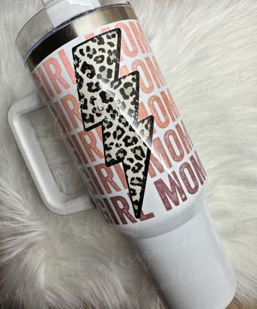 Girl Mom Custom Stanley Quencher 40Oz Stainless Steel Tumbler