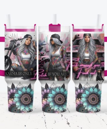 Girl Tattoo Custom Stanley Quencher 40Oz Stainless Steel Tumbler With Handle
