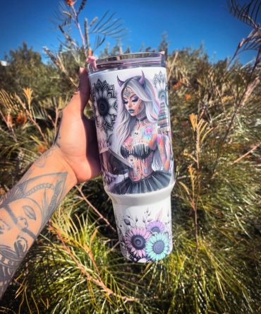 Girl Tattoo Custom Stanley Quencher 40Oz Stainless Steel Tumbler With Handle