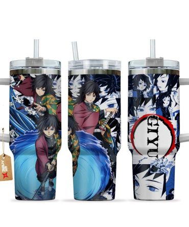 Giyu Tomioka Demon Slayer Anime Custom Stanley Quencher 40Oz Stainless Steel Tumbler