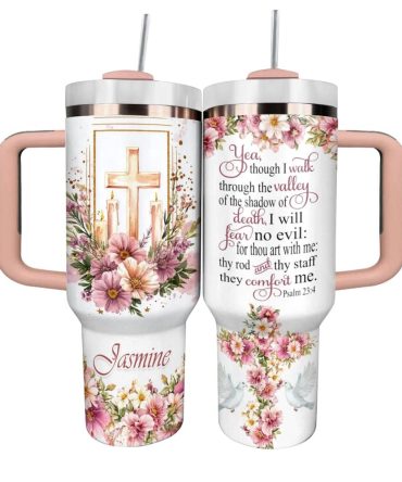 Gobletembrace God And Bible Verse Custom Stanley Quencher 40Oz Stainless Steel Tumbler With Handle