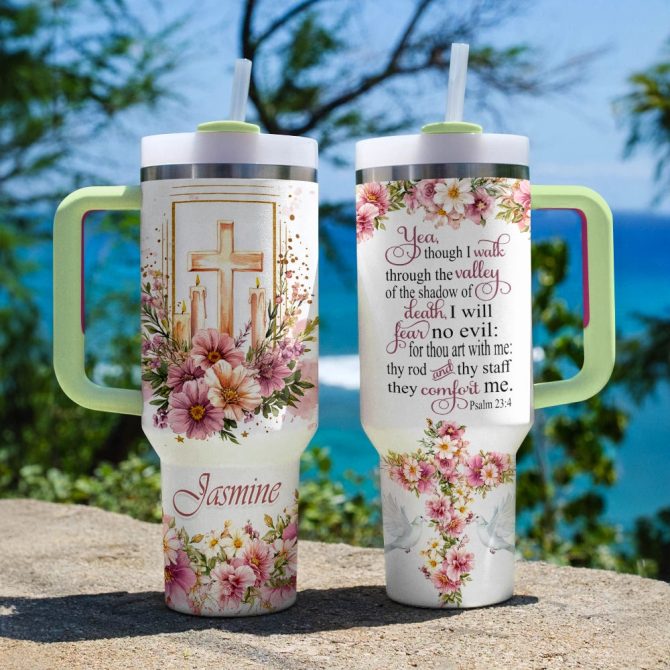 Gobletembrace God And Bible Verse Custom Stanley Quencher 40Oz Stainless Steel Tumbler With Handle - Image 3