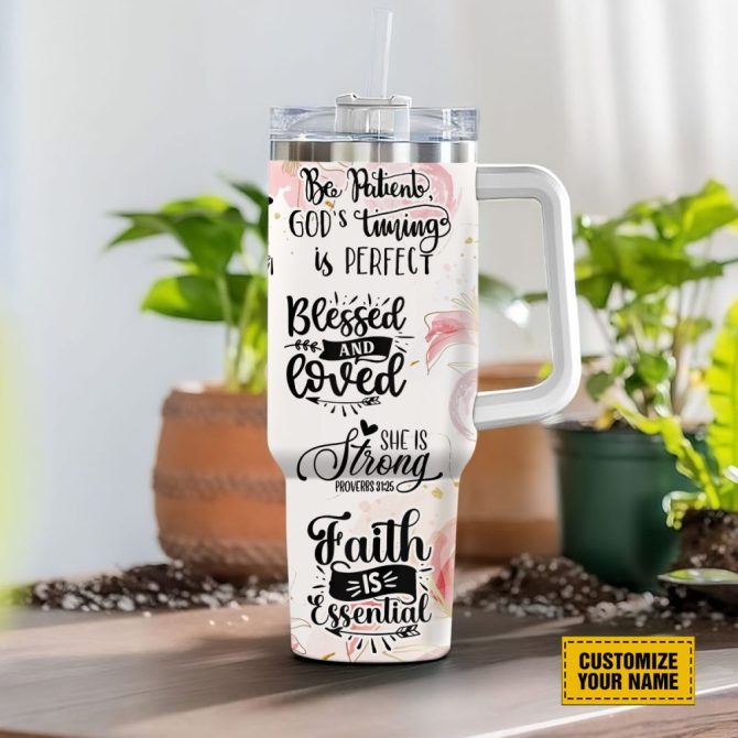 God Bible Verses Custom Stanley Quencher 40Oz Stainless Steel Tumbler With Handle - Image 3
