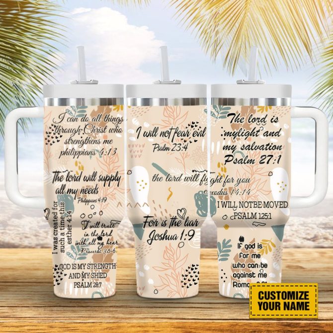 God Bible Verses Custom Stanley Quencher 40Oz Stainless Steel Tumbler With Handle - Image 7