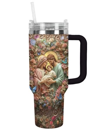 God Christmas Custom Stanley Quencher 40Oz Stainless Steel Tumbler With Handle